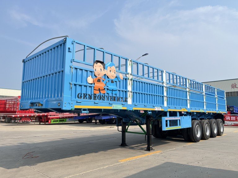 4 Axles Fence Semi Trailer (2)
