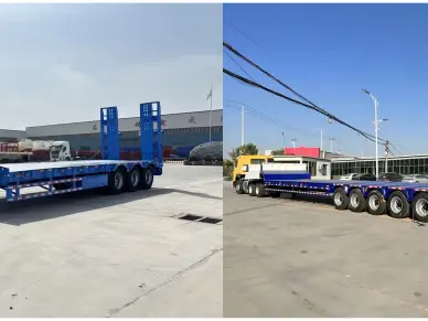 Remorque surbaissée vs semi-remorque plateau