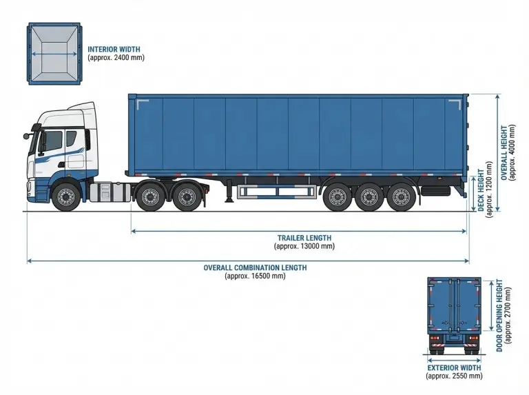 Tractor Trailer Sizes
