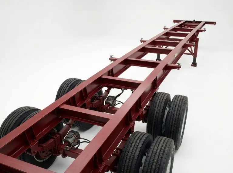 40ft skeleton trailer rear angle