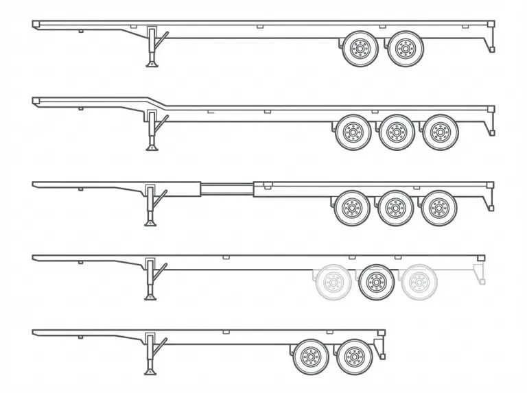Five Skeleton Trailer Frame Types