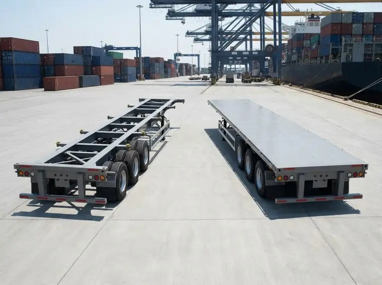 Skeleton Trailer vs Flatbed Trailer